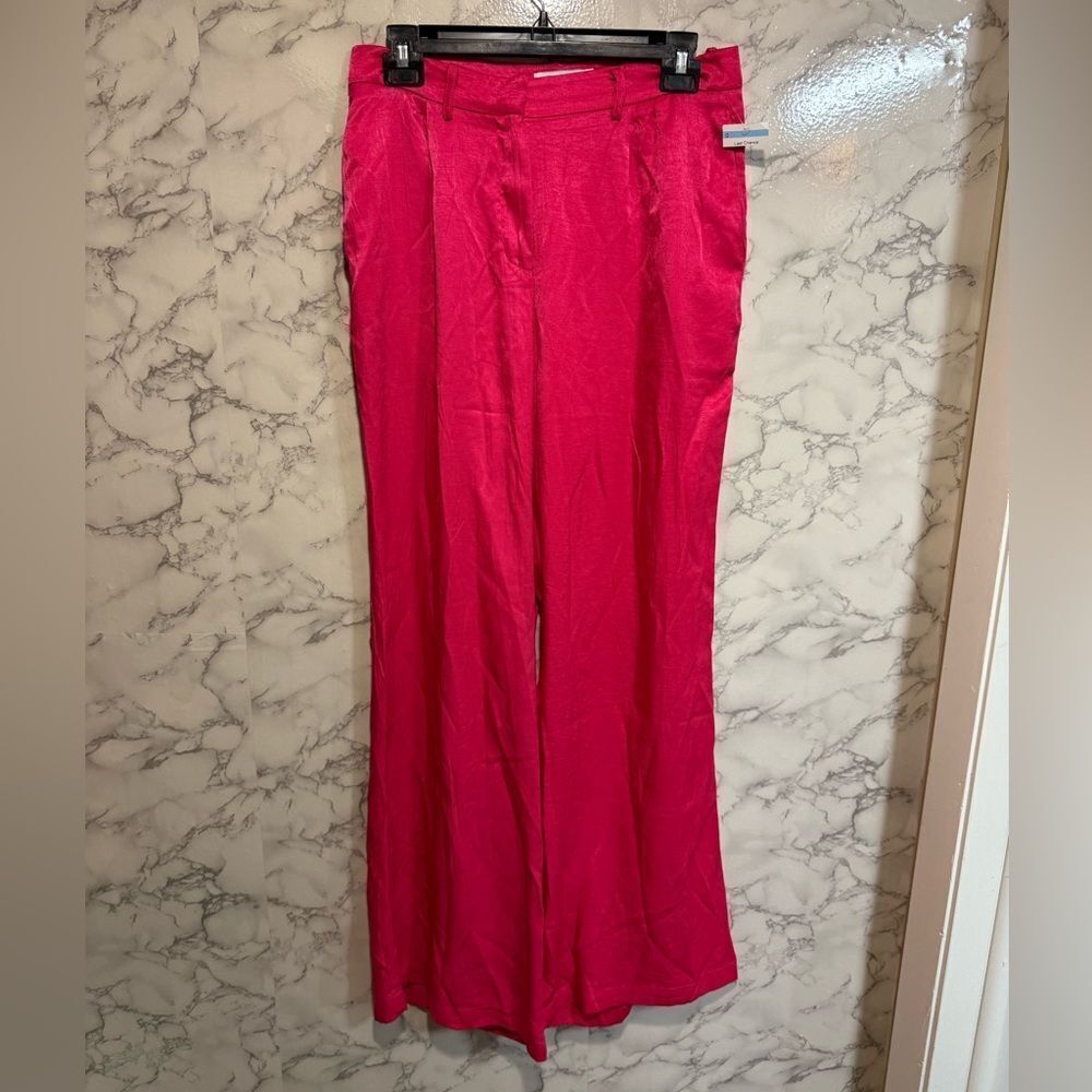 NEW Petal & Pup Vibrant Pink Wide-Leg Pants Size 8